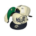 New York Yankees 9FIFTY with Embroidered Logo Cream and Navy – Snapback Cap