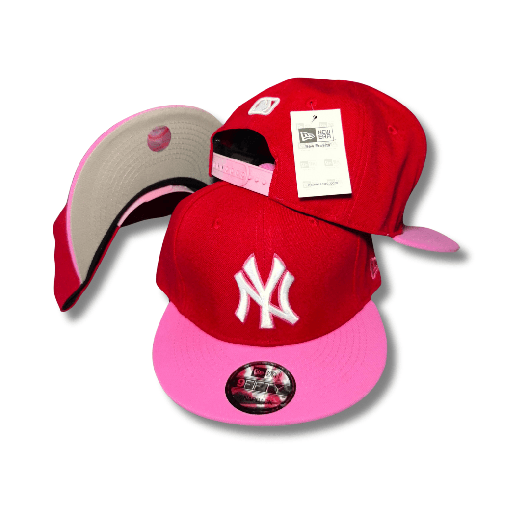 New York Yankees 9FIFTY with Pink Visor Red and Pink – Snapback Cap