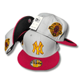 New York Yankees 9FIFTY with Championship Patches Gray and Red – Snapback Cap