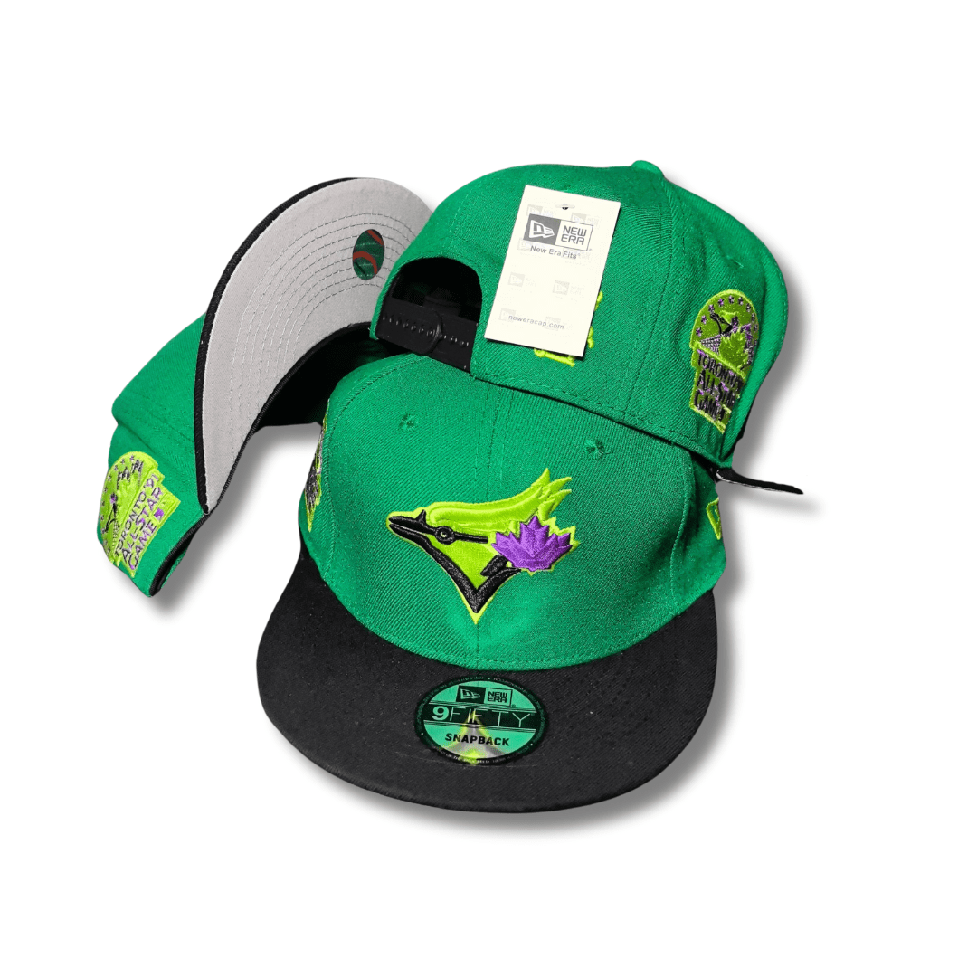 Toronto Blue Jays New Era 9Fifty with Custom Side Patches Green and Black – Snapback Cap