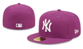 New York Yankees MLB Fitted Cap – Vibrant Purple with White Logo